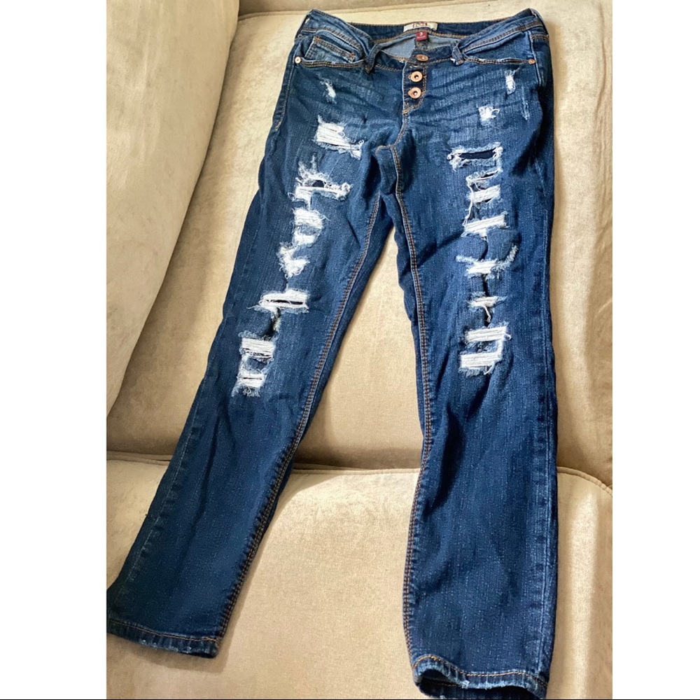 Distressed lei regular fit jeans